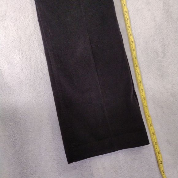 Vintage Velour Pants Women's Black Soft Trousers Stretch Zip Pockets Size 12 - Picture 12 of 13